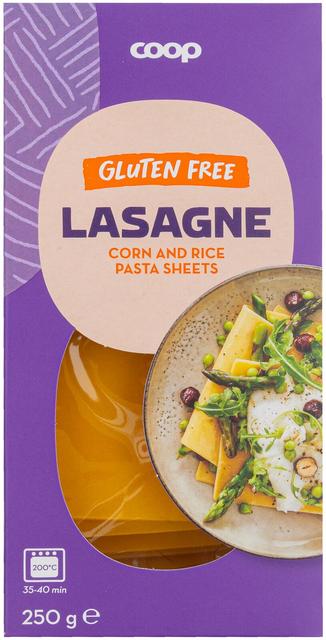 Coop lasanjeplaadid gluteenivaba 250g